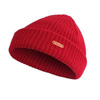 Bolayu Sexy Men Womens Knitted Short Double-Layer Thick Solid Color Knitted Ski Hat Warm Caps (Wine)