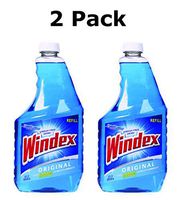 Windex Original Glass Cleaner with Ammonia-D, 32 Oz Refill Bottle (2 Pack)