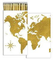 HomArt Matches - Continents - Gold Foil (Set of 24)