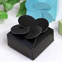 Efavormart Black Petal Top Favor Box for Candy Treat Gift Wrap Box Party Favor Boxes for Bridal Shower Wedding Party -100pc