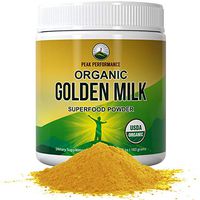 Organic Golden Milk Powder - Best Tasting Gold Milk Tea Latte Superfood Powder by Peak Performance. Keto, Paleo, Vegan with Turmeric, Ashwagandha and 10 Immune Boosting Organic Ingredients Supplement