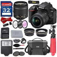 Nikon D3500 DSLR Camera with AF-P DX NIKKOR 18-55mm f/3.5-5.6G VR Lens + Nikon DSLR Camera Case and 32GB Memory Bundle