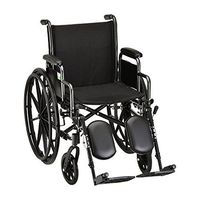 18 Inch Steel Wheelchair with Detachable Arms and Elevating Footrests - 1 Each/Each - 5180SE