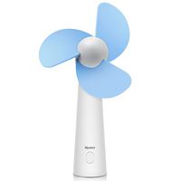 CestMall Mini Handheld Fan, USB Powered Electric Fan for Home Office Travel Camping Fishing, Soft Sponge Desk Fan for Kids (Blue)
