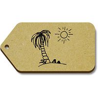 Azeeda 10 x 'Sunny Palm Tree' 66mm x 34mm Gift Tags (TG00005148)