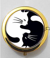 BlackKey Yin and Yang 3-Compartment Decorative Pocket Gift Box Case Organizer for Pill, Color 2 -195