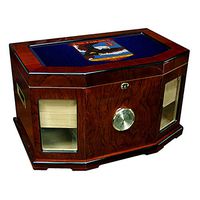 Large Premium Desktop Humidor - Glass Top -US Navy USS Tarawa (LHA-1, Eagle of The Sea) (decom)