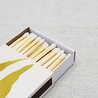 HomArt Matches in Gold Feather Box