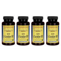 Swanson Amino Acid Acetyl L-Carnitine Hcl 500 Milligrams 60 Veg Capsules (4 Pack)