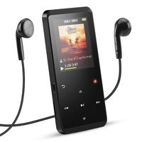 16GB Bluetooth 4.0 MP3 Player with Speaker, AGPTEK Portable Lossless MP3 Player Metal Touch Button with FM Radio Voice Recorder,Support up to 128 GB, A07S Black