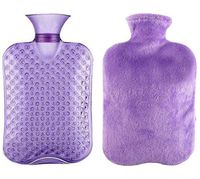 Safe PVC Thick Hot Water Bottle with Cover Keep Warm/Warm Hands Hot Therapies 1.8 Litre(Purple)