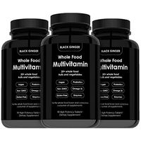Whole Food Multivitamin, Vegan, Best for Energy and Heart Health. Includes B Complex, Probiotics, Digestive Enzymes, Ginger and Turmeric. All-Natural. for Men and Women.