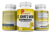 Preceous St. John's Wort The Natural Recommended St John's Wort for Your Mood Stress Support Supplement Relieves Anxiety for Men and Women Aids Weight Loss