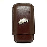 Bass Fishing 3-Finger Cigar Case – Leather Cigar Case – Cigar Cutters by Jim