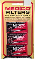 Medico Filters for Pipes and Holders 3 Boxes of 10 Filters (Total 30 Filters)