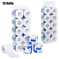 10pcs Smooth Soft Professional Series Premium 3-Ply Toilet Paper Home Kitchen Toilet Tissue Soft Strong Highly Absorbent Hand Towels Wood Toilet Paper for Children Adults