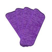 Microfiber Spray Mop Replacement Heads, Replacement Mop Pads for Wet Dry, Suitable for Kitchen Grease Cleaning, Reusable Washable (Purple, 4 Pack)