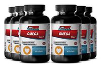 Omega 6 Fish Oil - Omega 8060 - Support Positive Mood Fish Oil Supplement (6 Bottles, 360 Softgels)