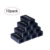 RJ45 Coupler, RJ45 Cat7/Cat6/Cat5 Cable LAN Connector Ethernet Female to Female Adapter 10 PACK，JH-Link Ethernet Coupler
