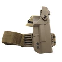 LIVIQILY Tactical Glock Leg Holster Right Hand Paddle Thigh Belt Drop Pistol Gun Holster w/Magazine Torch Pouch for Glock 17 19 22 23 31 32 (Tan-2)