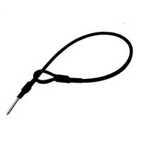 Security Lanyard, 100/Lot Wire Loop to Pin EAS Loss Prevention Black Wire Rope Retail Shop's Mini Hard Tags(6.69 inches)