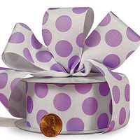 Lavender Party-Dot Grosgrain Ribbon 1 1/2" X 10 Yards