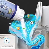 MODAO 2PCS Powerful Sink and Drain Cleaner Chemical Powder Agent for Kitchen Toilet Pipe Dredging, Quick Foaming Toilet Cleaner, Hair Grease Clog