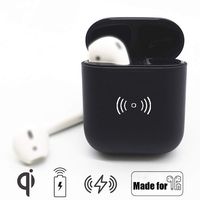 NeotrixQI Wireless Charging Case Replacement Compatible with AirPods 1 2 (AirPod Not Included, No Bluetooth Pairing Button), Protective Qi Charger Case Cover with Built-in Power Battery