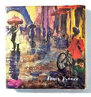 Napkin/Luncheon -"Paris France" - Street Scene of Paris