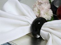 Black Napkin Rings Acrylic