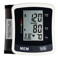 FDA CERTIFICATED Wrist Blood Pressure and Heart Rate Monitor with WHO Hypertension, Irregular Heart Beat Indicators