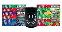 Herb Airtight Container Fresh Kettle with Juicy Jay's Variety 1.25 Flavored Hemp Rolling Papers 10 Count DC Crafts Nation- Happy Face