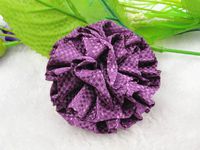 10pcs Pineapple Silk Ribbon Flower Cabbage Flowers/Trim/Sewing Rose (Purple)