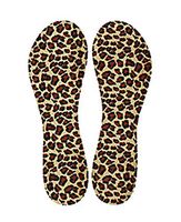 2 Pieces of Sponge High Heels Insoles to Prevent Heel Pain, Leopard Print