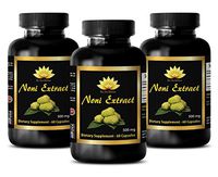 Natural Energy Booster Pills - NONI Extract 500Mg - Antibacterial Pills - 3 Bottles 180 Capsules