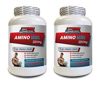 Muscle Strength Supplement - TOP Amino ACIDS 2200 mg - Amino acids and glutamine Supplements - 2 Bottles 300 Tablets