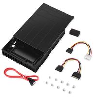 ELUTENG SSD Mounting Bracket 2.5 to 3.5 Inch Hard Disk Drive with SATA Data Cable and Serial-ATA Power Cord HDD Bracket Tool Less SSD Mounting Kit for 3.5 HDD Bay Desktop PC