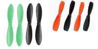 HobbyFlip Green/Black and Orange/Black 55mm Propeller Blades Compatible with Dromida Kodo