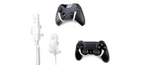 Wall Clip - Xbox One, PS4, Nintendo Switch, and Retro Game Controller Organizer - 4 Pack, White