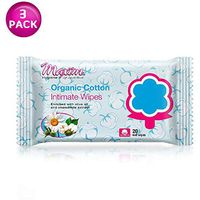 Maxim Organic Cotton Intimate Wipes, 60ct, No Paraben/Alcohol/Chlorine, Organic Feminine Wipes, Biodegradable, Hypoallergenic, Enriched w/Olive Oil & Chamomile Extract, Vaginal Wipes, 3 Packs of 20