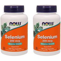 Now Foods Selenium 200 mcg VCaps, 180 Count (Pack of 2)