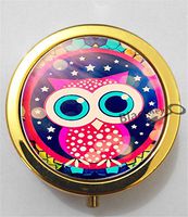 BlackKey Owl Animal 3-Compartment Decorative Pocket Gift Box Case Organizer for Pill, Color 2 -1891