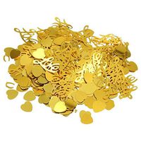 Wedding Heart/Star Table Confetti Foil Decoration Birthday Party Confetti Supply |Color - Gold Love Letter Hearts|