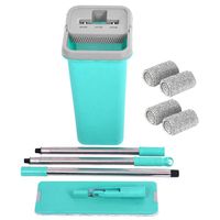 Youzpin Flat Mop and Bucket Free Hand Washing Wet and Dry Mopping for Home Floor All Surfaces