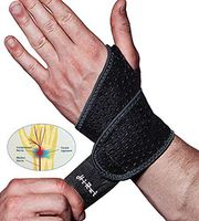 HiRui 2 Pack Wrist Compression Strap and Wrist Brace Sport Wrist Support for Fitness, Weightlifting, Tendonitis, Carpal Tunnel Arthritis, Pain Relief-Wear Anywhere-Unisex, Adjustable (Black)