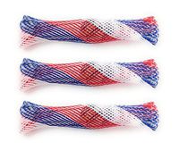 Endless Possibilities Fidget Toy, Sensory Tool for Stress and Anxiety Relief for Students and Adults, Marble and Mesh (Red White Blue Stripe, Package of 6)