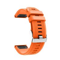 Garmin Fenix 5 Band Easy Fit 22mm Width Soft Silicone Watch Strap Replacement for Garmin Fenix 5/Fenix 5 Plus/Forerunner 935/Approach S60/Quatix 5, Fit Watch Band (Orange) Visionary1