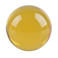 LONGWIN 50mm(2 inch) K9 Crystal Ball with Free Stand Suncatcher (Yellow)