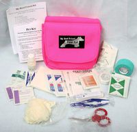 Dog First Aid Kit - Hot Pink Pouch