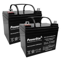 POWERSTAR 12V 35AH SLA Battery -T6 Replaces U1 ub12350 np-33 dcs-33 u1-34 ps-12350-2PK
